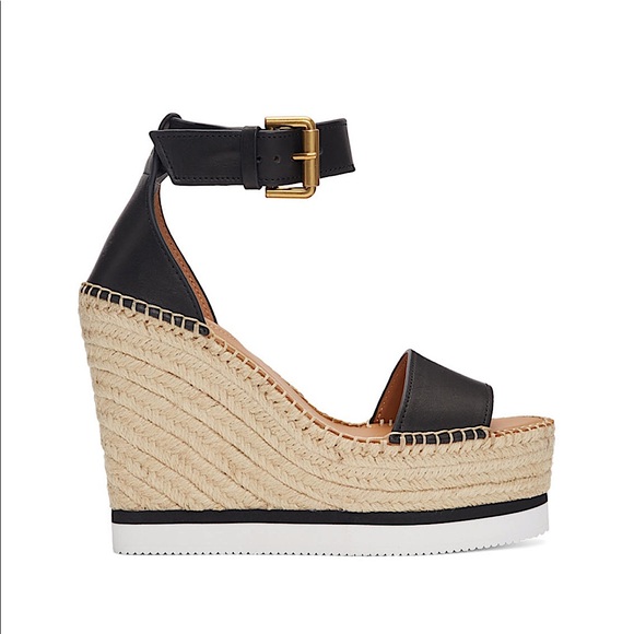 See by Chloe Glyn Black Leather Platform Sandals - Picture 2 of 14